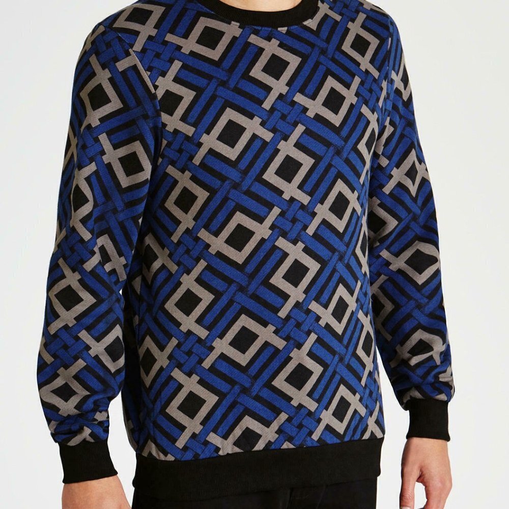 Eleven Paris L Kexta Geometric Print Sweatshirt